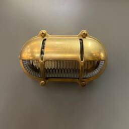 Slatina Handmade Brass Nautical Wall Sconce - Ip64 Rated Outdoor Fixture For Coastal Exteriors & Bathroom Use - thumbnail 3