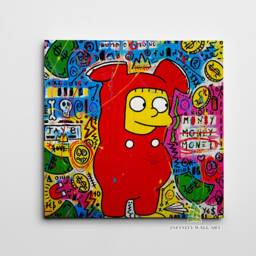 King Ralph Graffiti Canvas Art Wall Print Picture Banksy Style Framed Home Decor -D616 - thumbnail 2