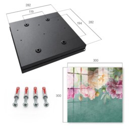 Floral Elegance Wall Mounted Key Cabinet, Green Box For Wall, Painterly Flowers & Plants, Lovers Of Nature - thumbnail 4