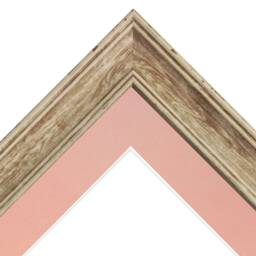 Scandi Distressed Wood Photo Frame With Pink Mount - thumbnail 2