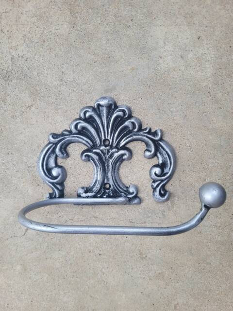 Toilet Paper Holder Tissue Bathroom Hardware Tuscan Decor Tp Hanger Wrought Iron Euro Style Bath Fixture - image 1