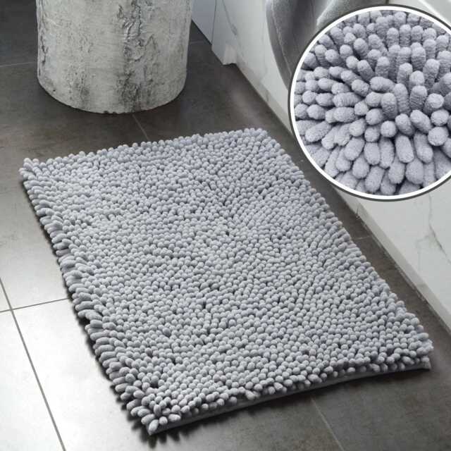 Thick Bobble Bath Mat - Plush Chunky Noodle Bathroom Rug 50 X 70cm Super Soft & Shaggy Non Slip Mats Everyday Essentials