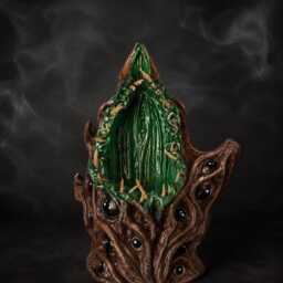 Cosmic Horror Plant Pot - The Watching Maw Many-Eyed Cast Stone Monster Planter - thumbnail 3