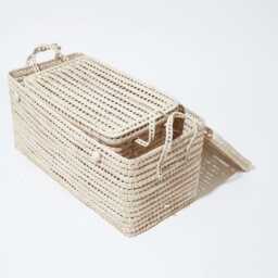 Woven Wicker Toy Box - Handcrafted Rattan Palm Storage Trunk & Basket Available in 4 Sizes - thumbnail 3