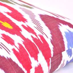 20x20 Multicolor Silk Ikat Pillow Cover, Handloom Cushion - thumbnail 3