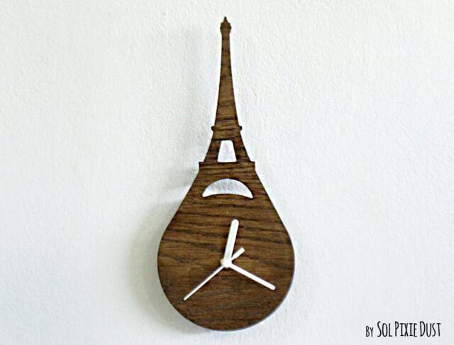 Eiffel Tower Paris France - Wooden Wall Clock - image 1