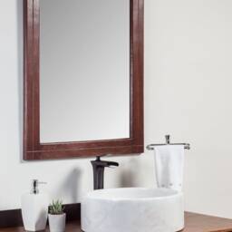 Natural Stone Vessel Bathroom Sink, Blizz Blanc Marble, Vanity Basin - thumbnail 3