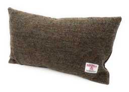 Harris Tweed Brown Herringbone Rectangular Cushion Cover 44cm X 26cm