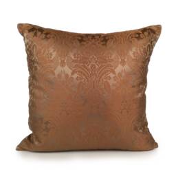 Cinnamon Bronze Pillow, Throw Pillow Cover, Decorative Pillowcase, Cushion Trendy Accent 100% Silk Floral