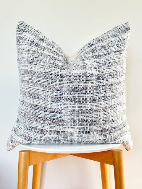 Grey Tribal Hemp Hand Woven Natural Dye Color Pillow Cover - image 1