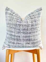 Grey Tribal Hemp Hand Woven Natural Dye Color Pillow Cover - thumbnail 1