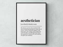 Aesthetician Funny Definition Job Work Gift Wall Art Print - thumbnail 1