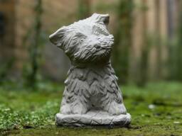 Yorkshire Terrier Concrete Statue Concrete Garden & Home Decoration Cement Dog Sculpture Outdoor Animal Ornament Stone Yorkie Figurine - thumbnail 1