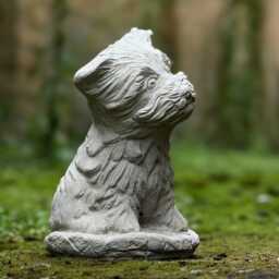 Yorkshire Terrier Concrete Statue Concrete Garden & Home Decoration Cement Dog Sculpture Outdoor Animal Ornament Stone Yorkie Figurine - thumbnail 3