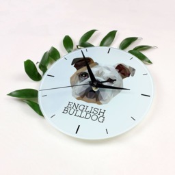 A Clock With A Bulldog, English Bulldog Dog. New Collection The Geometric Dog - thumbnail 2