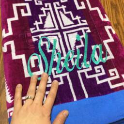 xxl Personalized Beach Towel Monogrammed Adult Birthday Gift Graduation For Her Tribal Wedding Decor - thumbnail 3