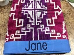 xxl Personalized Beach Towel Monogrammed Adult Birthday Gift Graduation For Her Tribal Wedding Decor