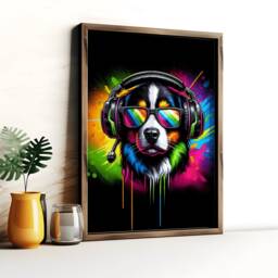 Dog Gaming Print Set - 3 Vibrant Gamer Posters - Boys Bedroom Decor Gift Artwork Girls Room Kids Video Game Wall Art - thumbnail 3