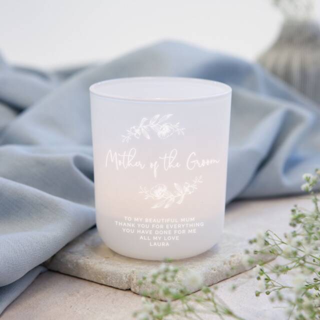 Mother Of The Groom Gift Tealight Holder With Candles Tea Light Keepsake - Personalised Gifts - image 1