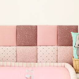 Kids Headboard, Decorative Child Protection Pad, Wall Padding For Toddler, Montessori Sleeping Area, Upholstered Soft Headboard Panels - thumbnail 3