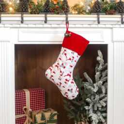 Reindeer Flannel Christmas Stocking Personalized Cuff - thumbnail 4