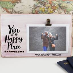 Love Picture Frame, You Are My Happy Place Personalized Best Gift, Couples Anniversary, Vacation Travel Lovers, Valentines Day, Smile - thumbnail 2