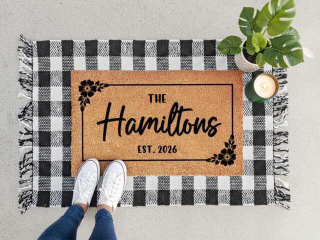 Family Name Welcome Mat - Custom Door - image 1