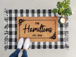 Family Name Welcome Mat - Custom Door - thumbnail 1