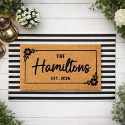 Family Name Welcome Mat - Custom Door - thumbnail 2