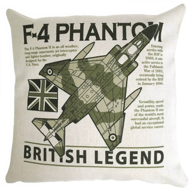 Mcdonnell Douglas F4 Phantom 11 Raf Long Range Supersonic Jet Interceptor Fighter Bomber Aircraft Green Cushion Inner Included - image 1