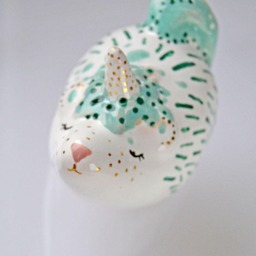 Unicorn Hedgehog Totem, Dream Animal, Ceramic Miniature Hedgehog, Perfect Gift For Dreamer - thumbnail 2