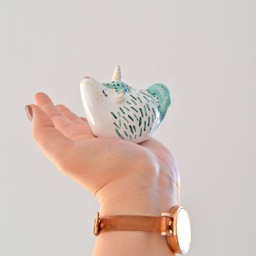 Unicorn Hedgehog Totem, Dream Animal, Ceramic Miniature Hedgehog, Perfect Gift For Dreamer - thumbnail 4
