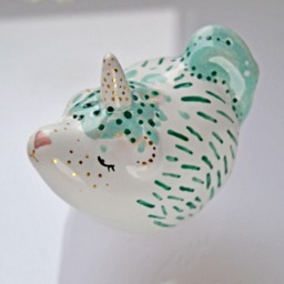 Unicorn Hedgehog Totem, Dream Animal, Ceramic Miniature Hedgehog, Perfect Gift For Dreamer - thumbnail 3