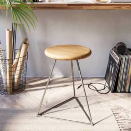 Prism Stool Base - Industrial Metal Powder Coat Finishes