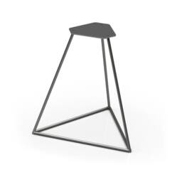 Prism Stool Base - Industrial Metal Powder Coat Finishes - thumbnail 3