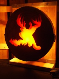 Deer Hunting Theme Lamp From Recycled Oak, Birch & Raw Steel. Deer, Rural, Cottage Style, Interchangeable - E14 - thumbnail 1