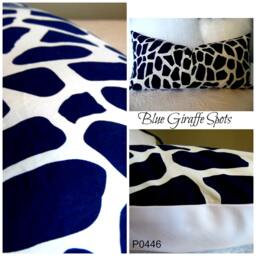 Clearancegiraffe.spots.blue.pillow Cover.animal Decor.white.decor Pillow Cover.cover.pillow Case.slipcovers.home Decor.nursery.kids - thumbnail 2