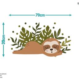 Sloth Friends Wall Sticker, Jungle Stickers, Safari Decal, Themed Room - thumbnail 3