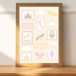 Fighting Dragons With You Art Print - Dragon Long Live Poster Girly Stamps - thumbnail 2