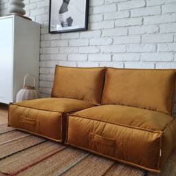 Floor Pouf With Backrest - Floor Cushion, Footrest, Meditation Or Relaxation Cushion - thumbnail 2