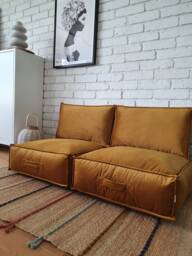 Minimalist-style Floor Pouf With Backrest - Pouf, Footrest, Meditation Or Relaxation Cushion - thumbnail 1