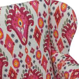 Boho Begonia Handmade Wingback Armchair - Pink Upholstered Fireside Chair Made To Order in Britain - thumbnail 3