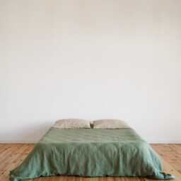 European Flax Linen Duvet Cover - Pistachio Sage Green Oeko-Tex Certified Twin Full Queen King All-Season Bedding Seamelinen - thumbnail 2