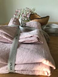 Wood Rose Linen Duvet/stonewashed Bedding/Luxurious Washed Duvet in Dusty Pink/Duvet With Ties - thumbnail 4