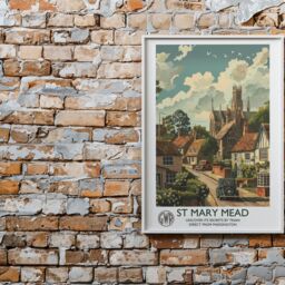 st Mary Mead Vintage Travel Poster - Miss Marple Agatha Christie Detective Fiction Classic Literature - thumbnail 2