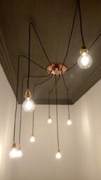 Handmade Copper Or Brass Spider Light Bespoke Industrial Chandelier Pendant Shop Ceiling Artist Retro Superior Quality - thumbnail 1