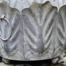 Acanthus Planter Zinc Galvanised Metal Flower Pot Trough Floral Garden Ornament - thumbnail 3