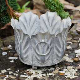 Acanthus Planter Zinc Galvanised Metal Flower Pot Trough Floral Garden Ornament - thumbnail 2