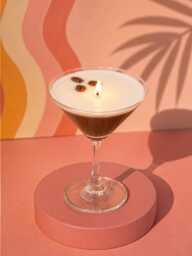 Realistic Espresso Martini Candle, Roasted Coffee Scented Cocktail Candle