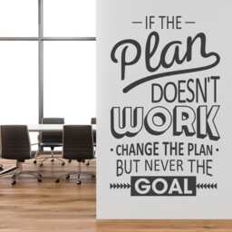 If The Plan Wall Decal - Motivational Office Art Inspiring Decor For Work - thumbnail 1